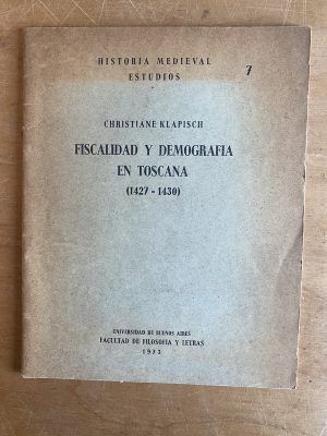 Fiscalidad y demografia en Toscana - Klapisch (2z7)