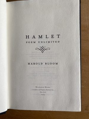 Hamlet - Poem Unlimited - Bloom, Harold (2z3)