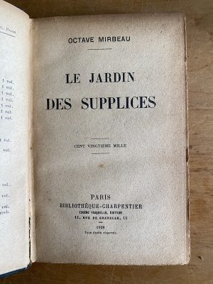 Le jardin des supplices - Mirbeau, Octave (2z2)