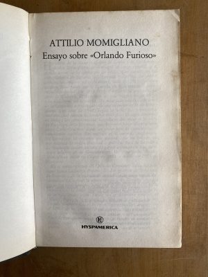 Ensayo sobre Orlando Furioso - Momigliano, Attilio (a2)
