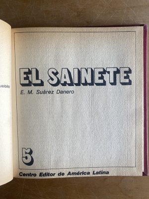 El sainete - Suarez Danero, E. M (2z5)