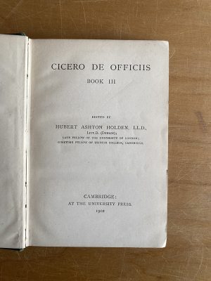 Cicero De Officiis. Book III - Ciceron (2x7)
