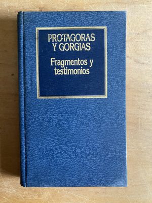 - Protagoras y Gorgias. Fragmentos y testimonios (3a1)