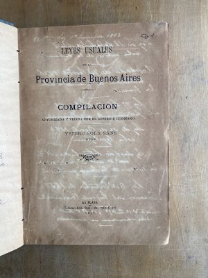 Leyes usuales de la provincia de Buenos Aires- Sola Sans(b7