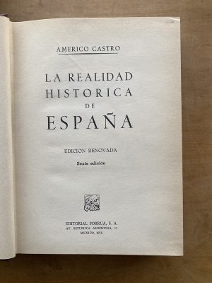 La realidad historica de España - Castro, Americo (b4)