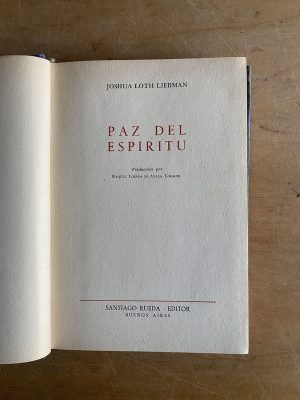 Paz del espiritu - Loth Liebman, Joshua (3d9)