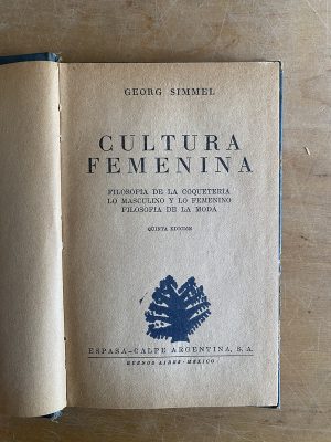 Cultura femenina. Filosofia de la coqueteria- Simmel (3g2)