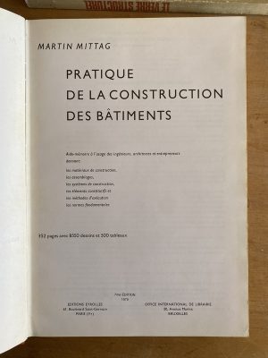 Pratique de la construction des bâtiments - Mittag (3h1)