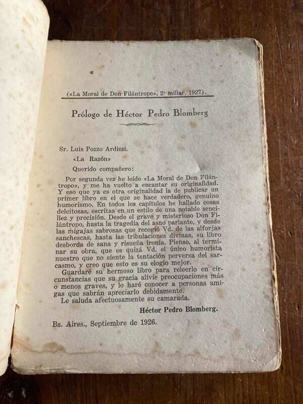 La Moral De Don Filantropo - Pozzo Ardizzi, Luis. (W3) - Image 3