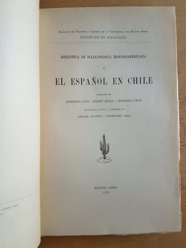 El Español En Chile - Alonso, Amado; Lida, Raimundo (k2) - Image 2