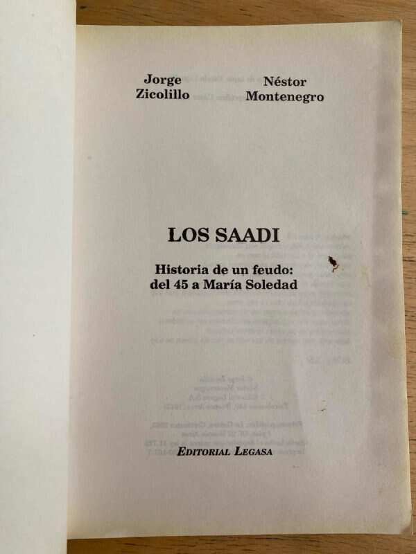 Los Saadi. Historia De Un Feudo- Zicolillo (j2) (j2) - Image 2