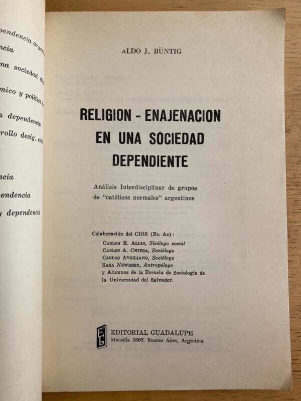 Religion - Enajenacion En Una Sociedad- Bunting (k3) - Image 2