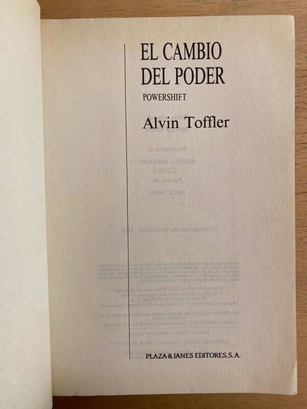 El Cambio Del Poder Powershift - Toffler, Alvin (k4) - Image 2
