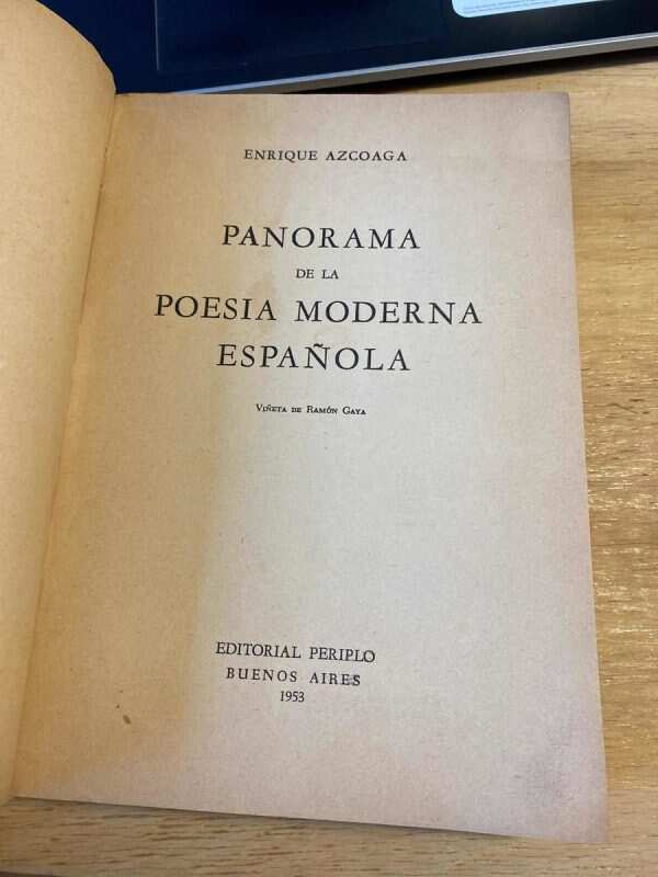 Panorama De La Poesia Moderna Española - Azcoaga (Q2) - Image 2