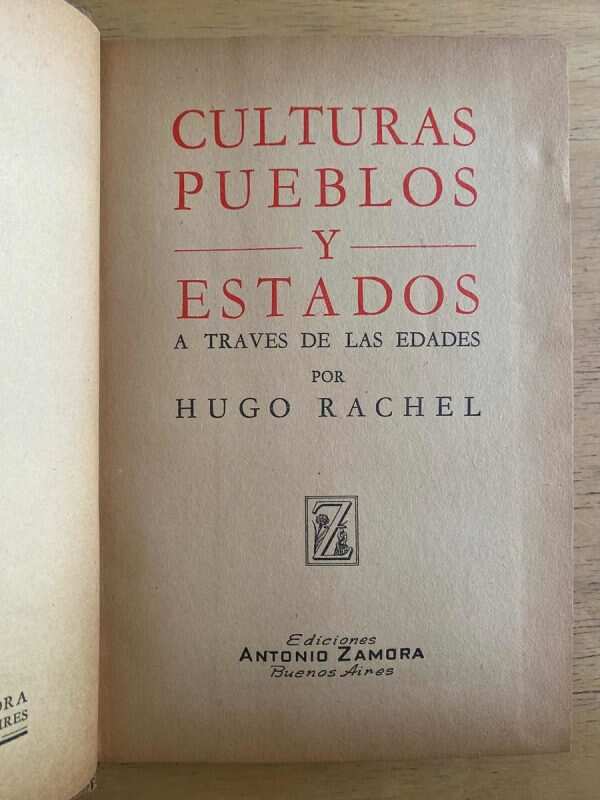 Culturas, Pueblos Y Estados - Rachel, Hugo (k2) - Image 2