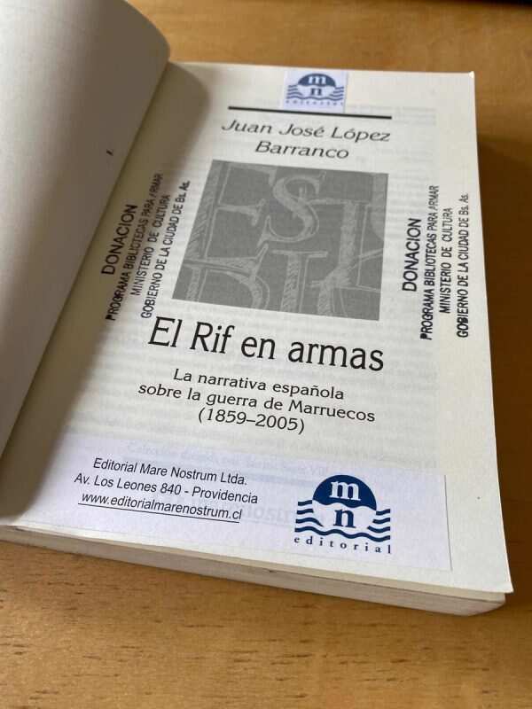 El Rif En Armas. La Narrativa Española- Lopez Barranco (C5) - Image 2