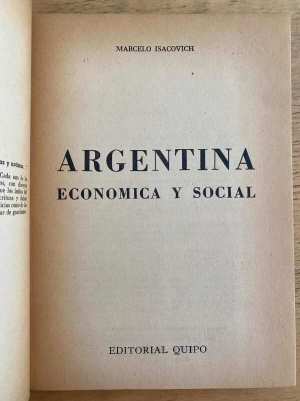 Argentina Economica Y Social - Isacovich, Marcelo (j1) - Image 2