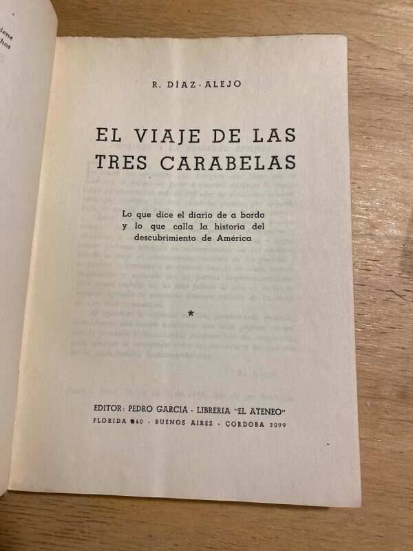 El Viaje De Las Tres Carabelas - Diaz Alejo, R. (u5) - Image 2