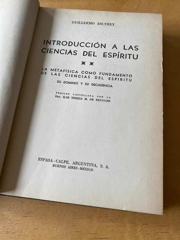 Introduccion A Las Ciencias Del Espiritu - Dilthey (c3)