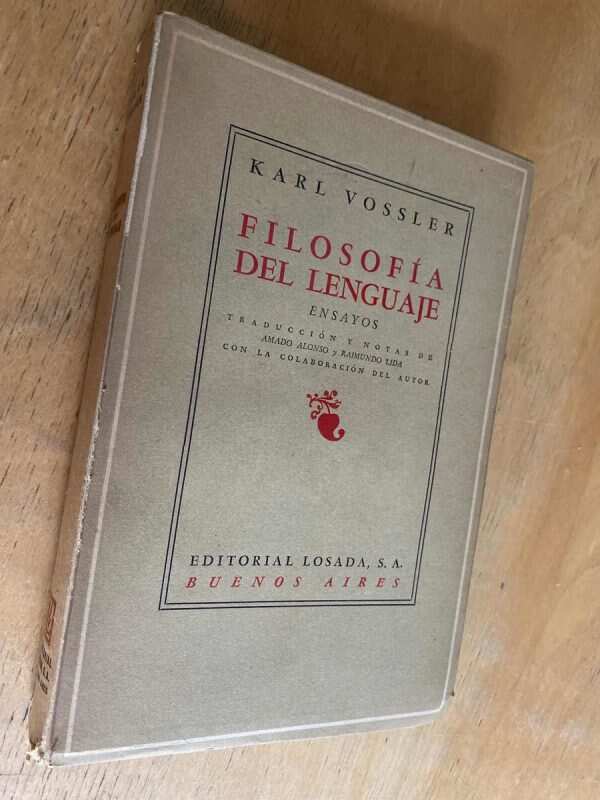 Filosofia Del Lenguaje. Ensayos - Vossler, Karl (k2) - Image 4