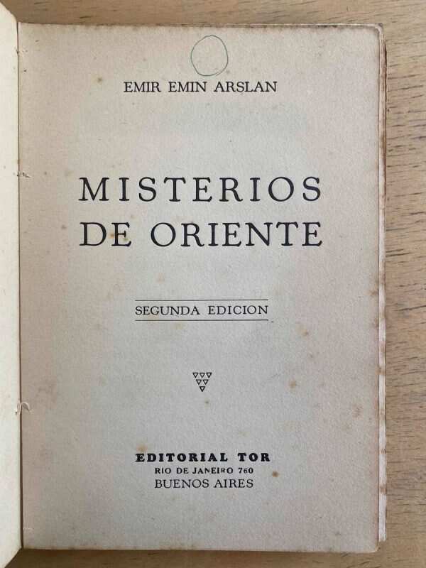 Misterios De Oriente - Arslan, Emir Emin (a7)