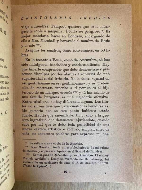 Epistolario Inedito (ultimas Cartas) - Wilde, Oscar (D1) - Image 2