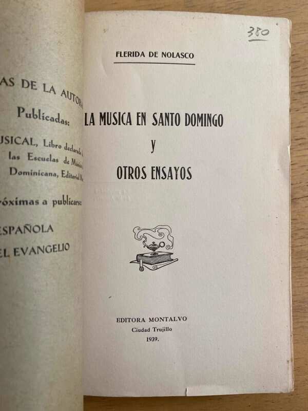 La Musica En Santo Domingo Y Otros Ensayos - De Nolasco (g1) - Image 2