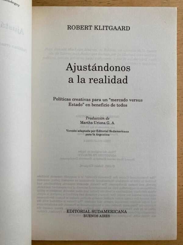 Ajustandonos A La Realidad- Klitgaard, Robert (k3) - Image 2