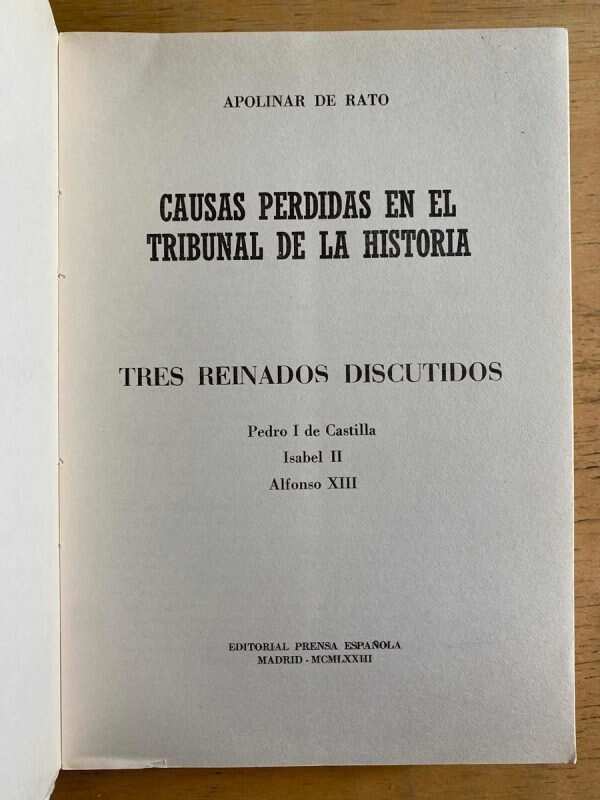 Causas Perdidas En El Tribunal De La Historia- De Rato (h5) - Image 2