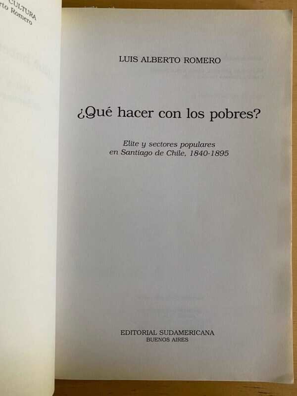 ¿qué Hacer Con Los Pobres? Elite Y Sectores Pop- Romero (j3) - Image 2