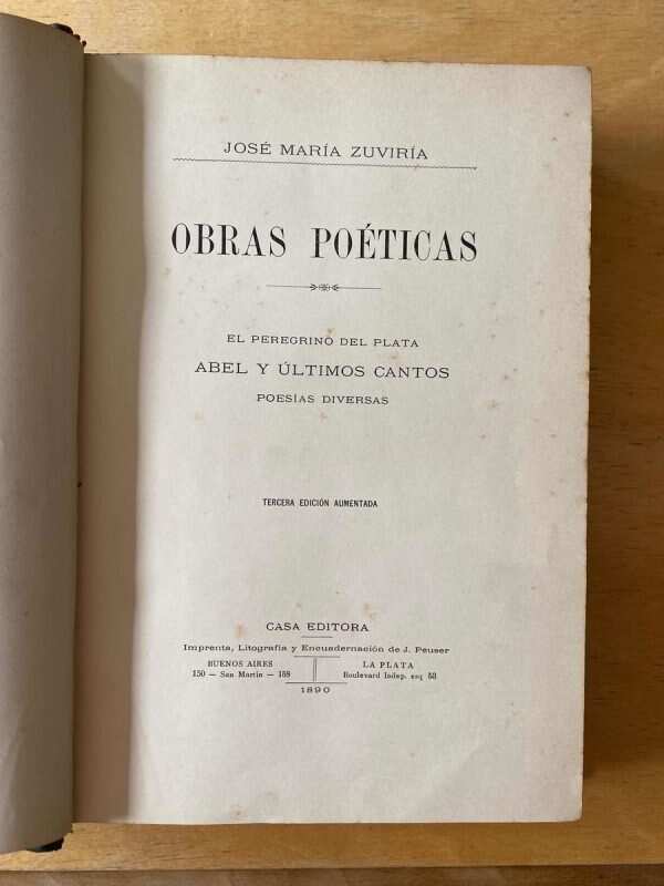 Obras Poeticas (prologo De Inman Fox) - Zuviria, Jose M (C4)