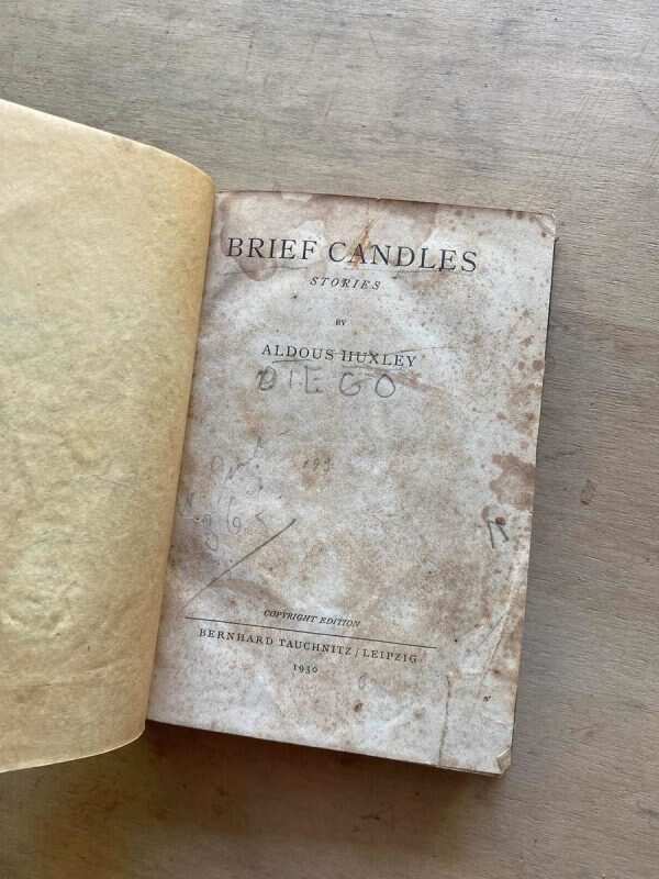 Brief Candles, Stories - Huxley, Aldous (W2) - Image 2