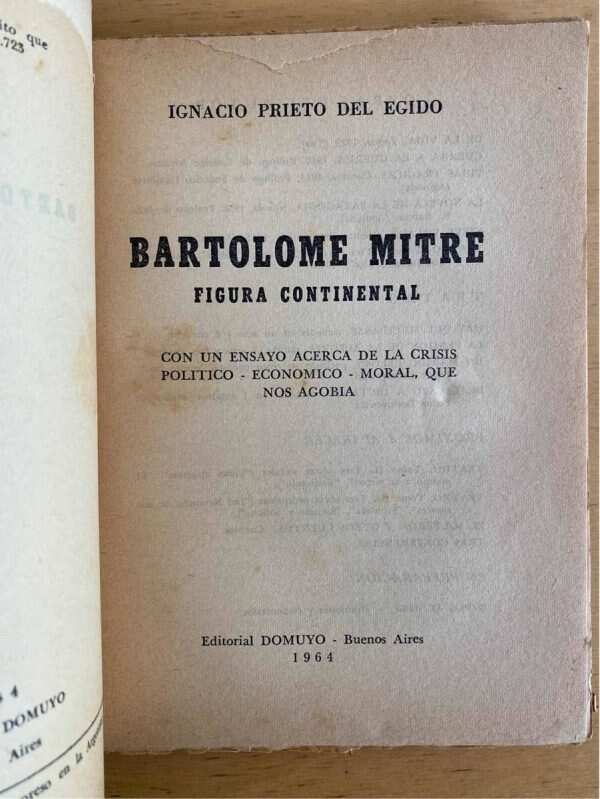 Bartolome Mitre Figura Continental - Prieto Del Egido (j5) - Image 2