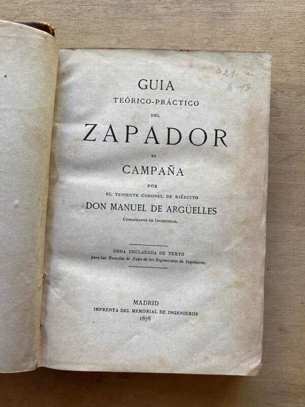 Guia Teorico-Practico Del Zapador De Campa- De Arguelles (W2 - Image 2