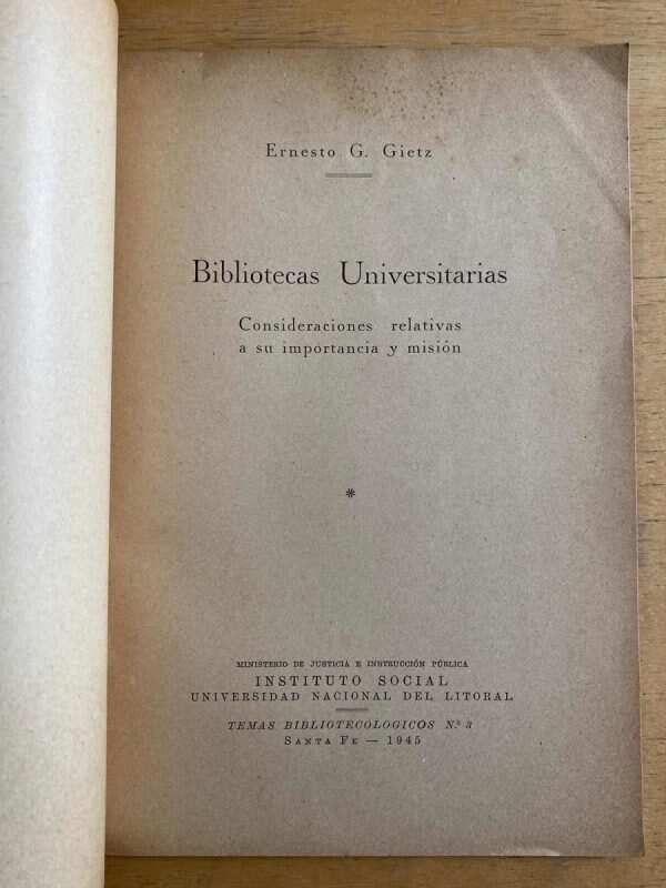 Bibliotecas Universitarias - Gietz, Ernesto G. (h4) - Image 2