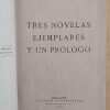Tres Novelas Ejemplares Y Un Prologo - De Unamuno(C5)