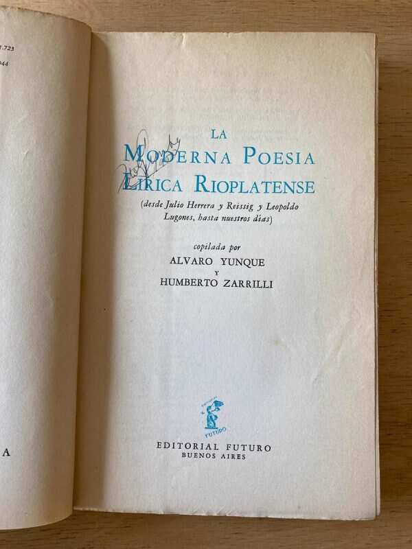 La Moderna Poesia Lirica Rioplatense - Yunque; Zarrilli (t5) - Image 2