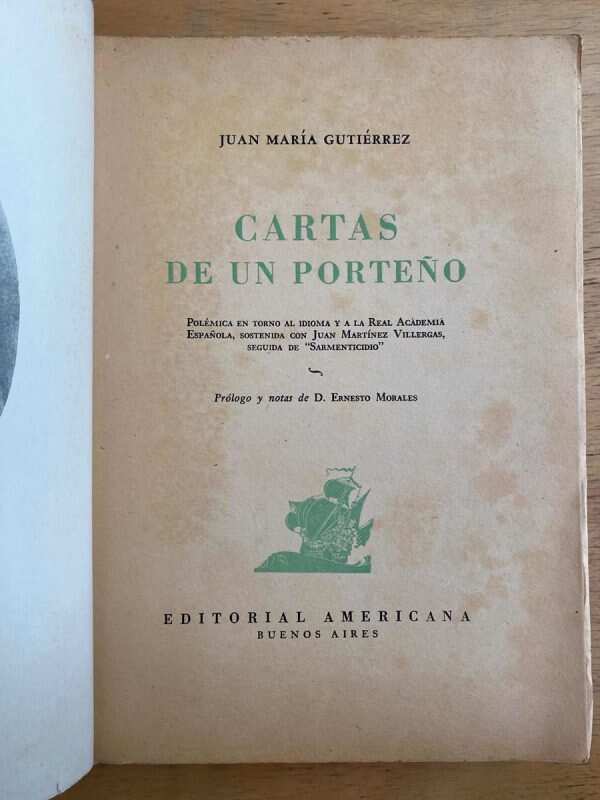 Cartas De Un Porteño - Gutierrez, Juan Maria (k6) - Image 2