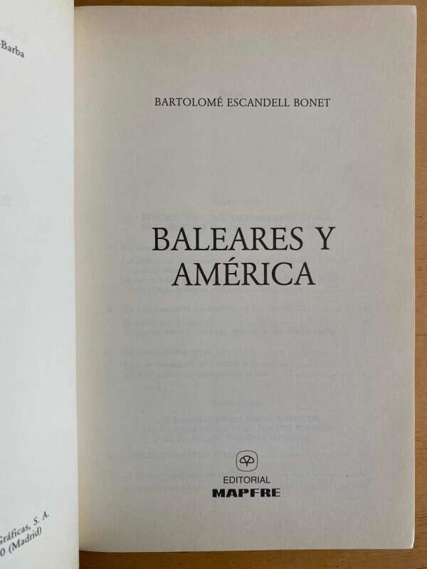 Baleares Y America - Escandell, Bartolome (j3) - Image 2