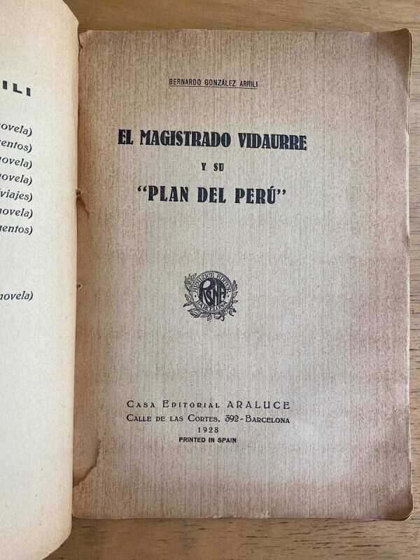 El Magistrado Vidaurre Y Su Plan Del- Gonzalez Arrili (j2) - Image 2
