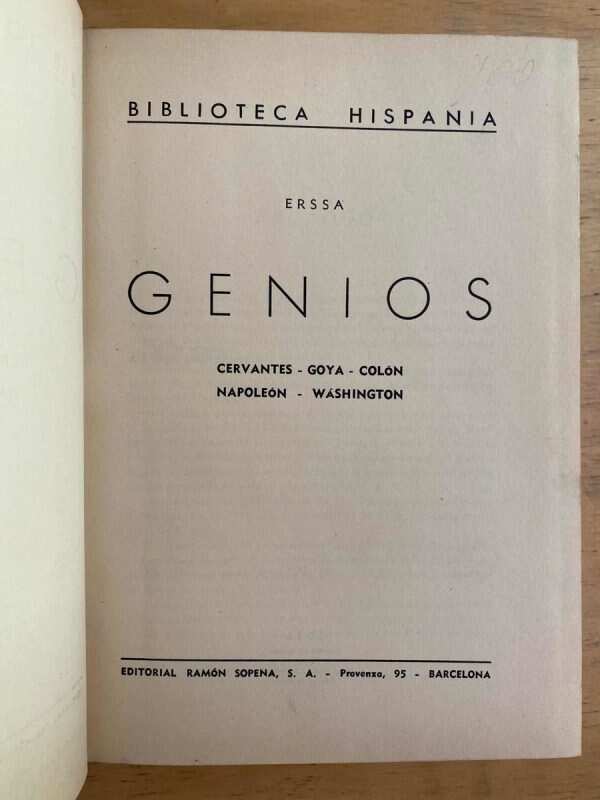 Genios. Cervantes. Goya. Colon. Napoleon - Erssa (j1) - Image 2