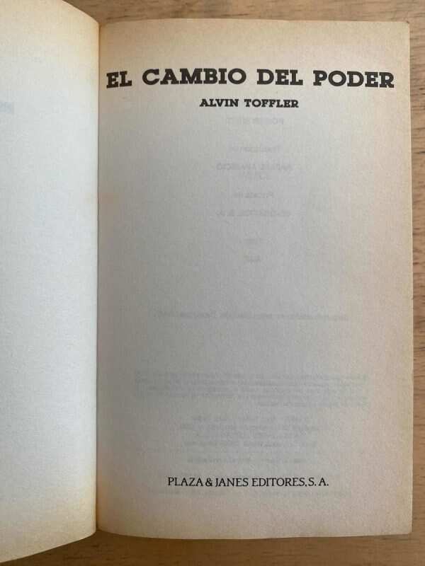 El Cambio Del Poder (k6) - Toffler, Alvin (k6) - Image 2