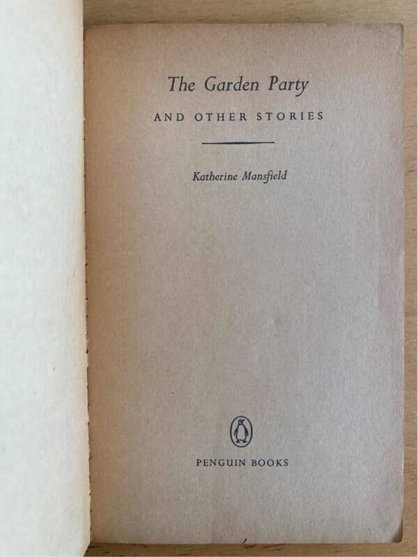 The Garden Party And Other Stories - Mansfield, K. (j5) - Image 2