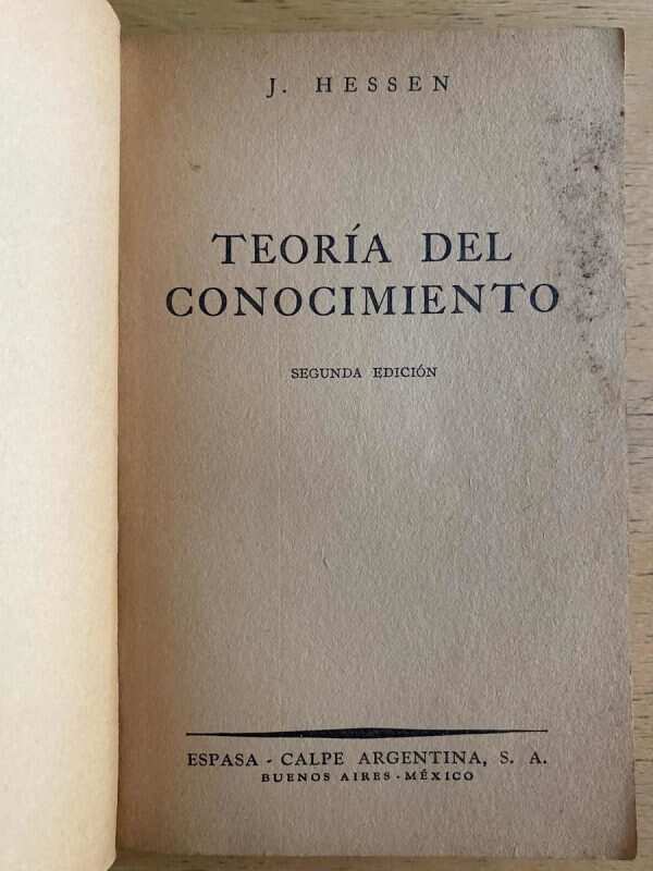 Teoria Del Conocimiento - Hessen, J. (h6) - Image 2