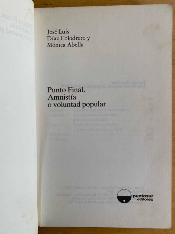 Punto Final Amnistia O Voluntad Popular- Diaz Colodrero (j5) - Image 2