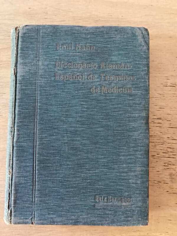 Diccionario Aleman Español Terminos De Medicina- Hahn (W1)