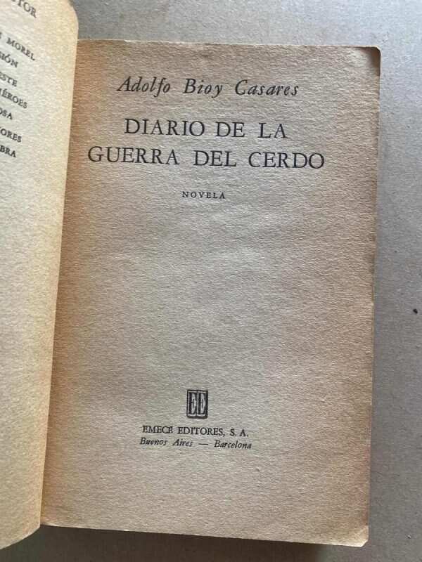 Diario De La Guerra Del Cerdo - Bioy Casares (s3) - Image 2