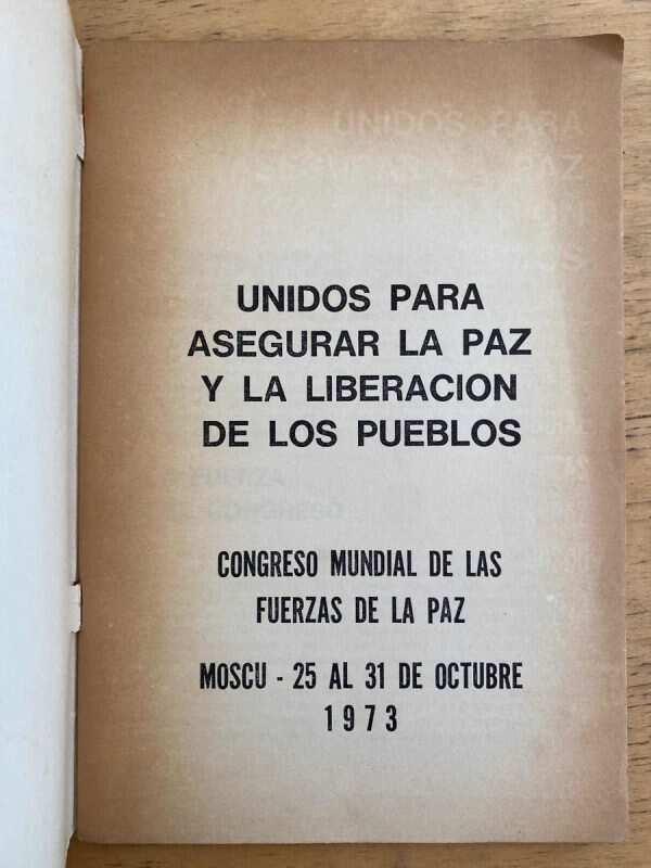 Unidos Para Asegurar La Paz Y Liberacion De Los Pueblos (k6) - Image 2