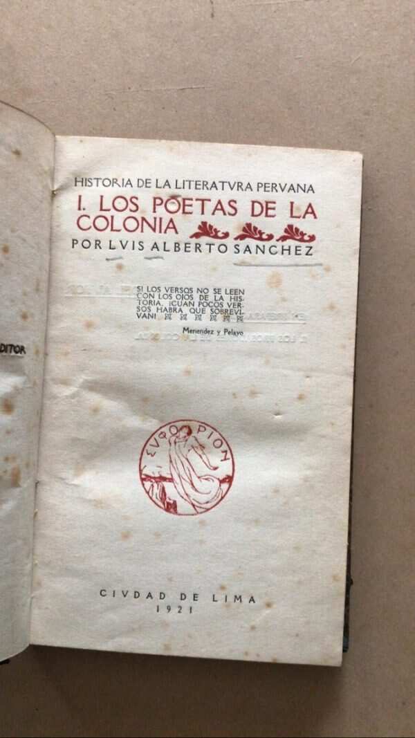 Los Poetas De La Colonia - Sanchez (1era Edicion) (u1) - Image 6