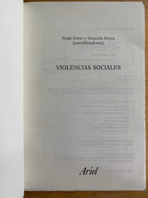 Violencias Sociales, Autoritarismo Y Abuso De- Peyru (h3) - Image 2